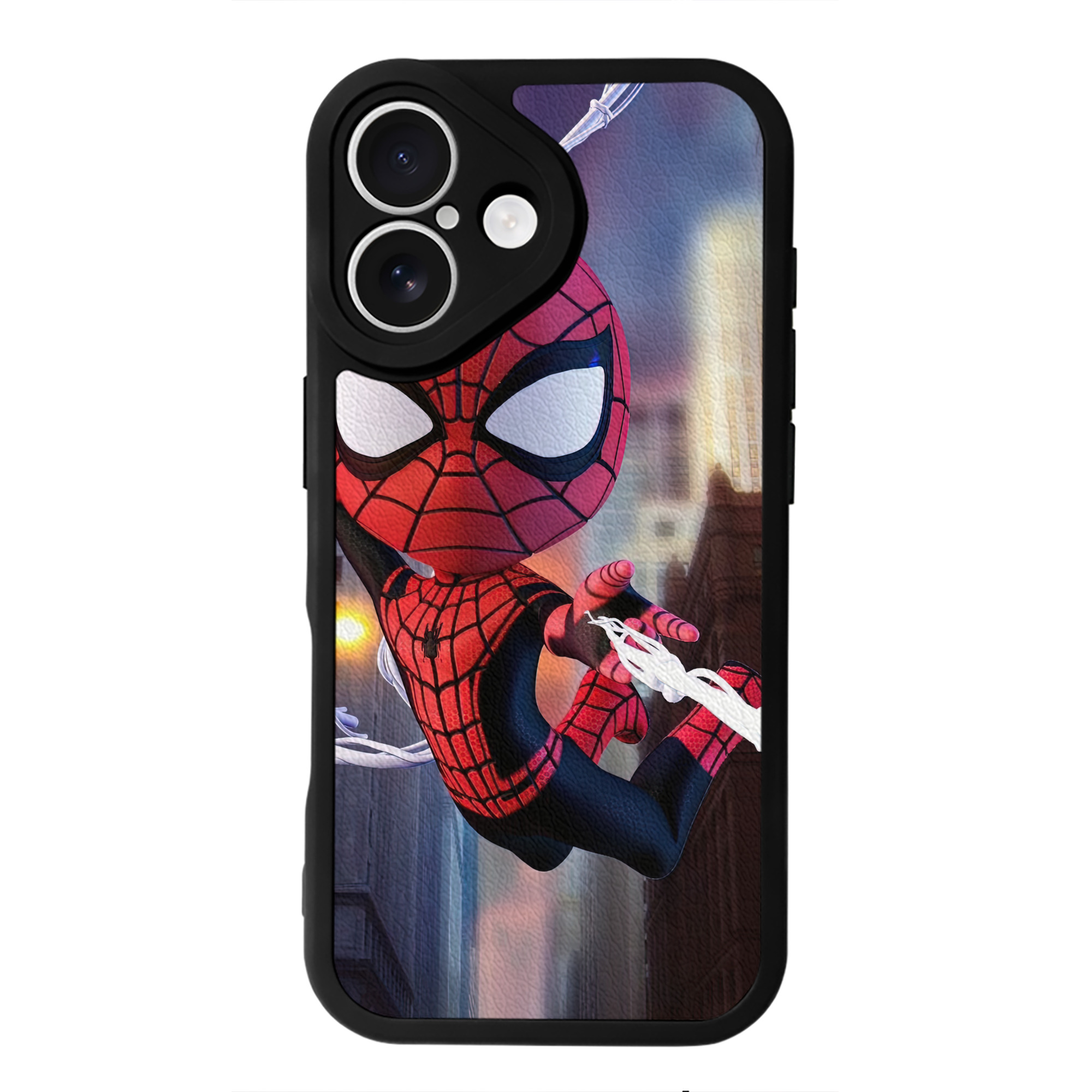 Spider Man スパイダーマン 【iPhone 16シリーズ対応】シリコンスマホケース（レザー調） 材質：シリコン
